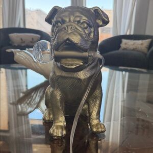 Gold Bulldog Table Lamp